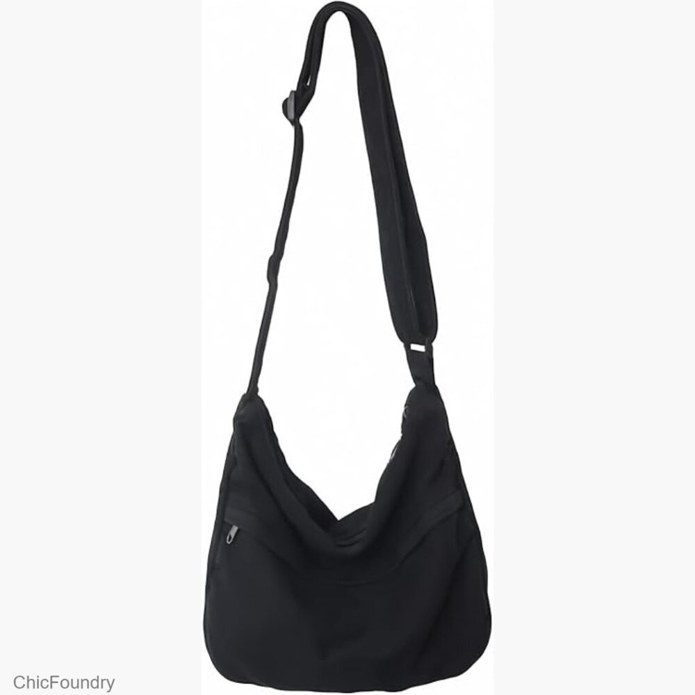 Canvas Messenger Bag Hobo Crossbody Tote Adjustable Strap Work School